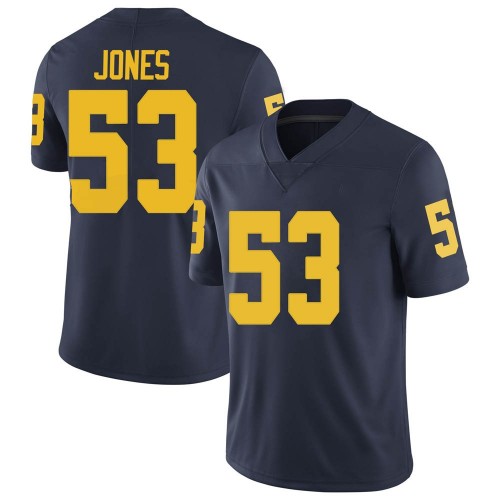 Trente Jones Michigan Wolverines Youth NCAA #53 Navy Limited Brand Jordan College Stitched Football Jersey XOB2454MS